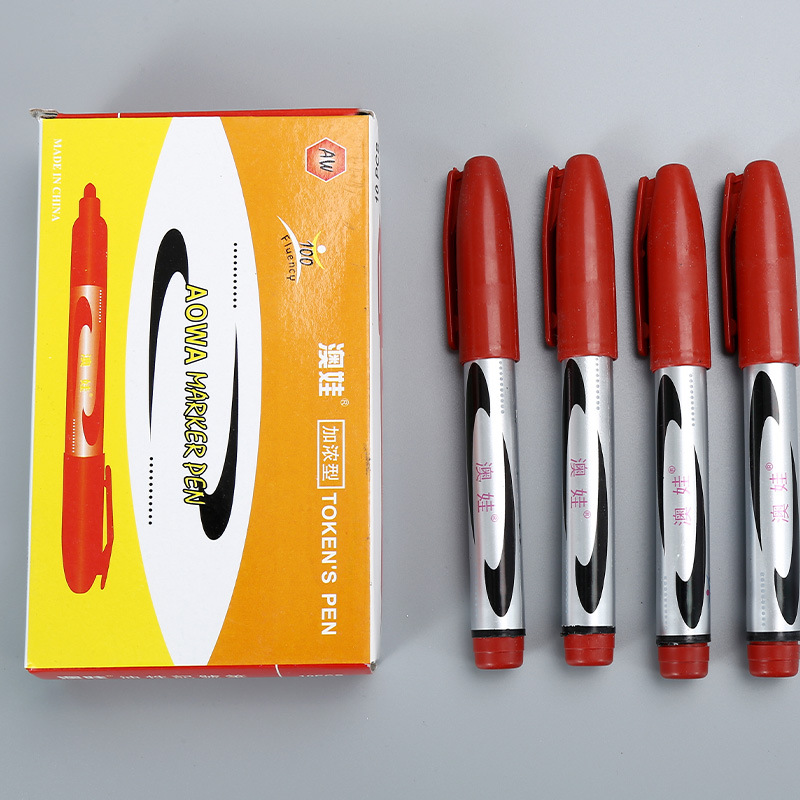 2004 marcador negro aceitoso no borrable expreso lápiz de cabeza grande lápiz de marca de color tinta roja lápiz de gancho al por mayor