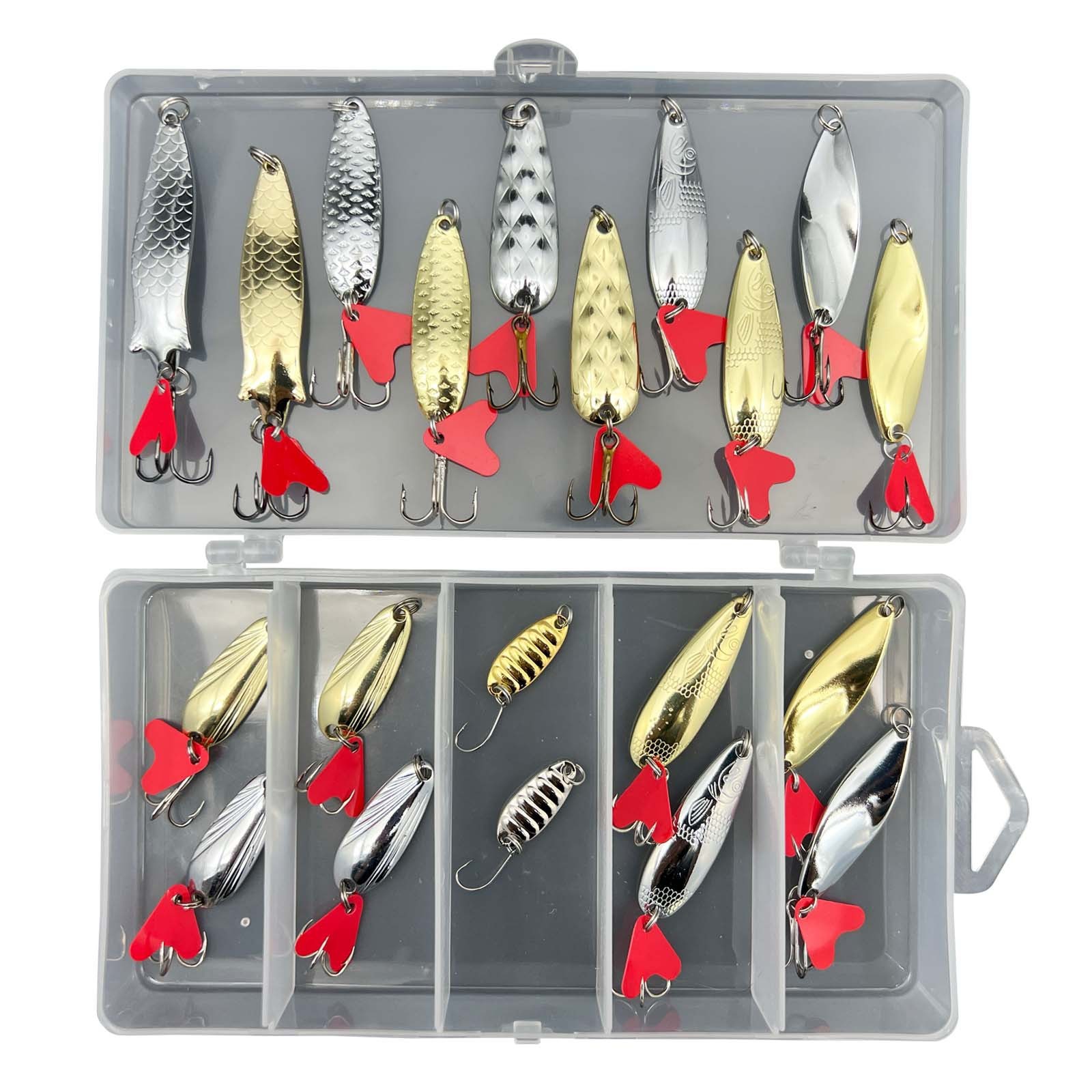 Spinner lure kit for long-distance casting of freshwater and saltwater mandarin fish, mandarin fish, sea bass, and other small fish.