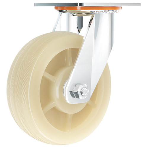 Hot selling Mixiang industrial heavy duty nylon casters square gate trolley casters wear-resistant and durable nylon wheels