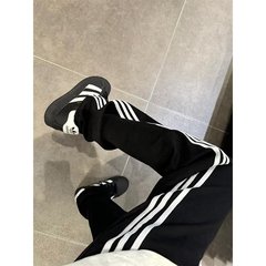 三棒ストライプ運動カジュアルズボン男性アメリカレトロ中学生青少年ズボンクラス服学校ズボンストレートズボン