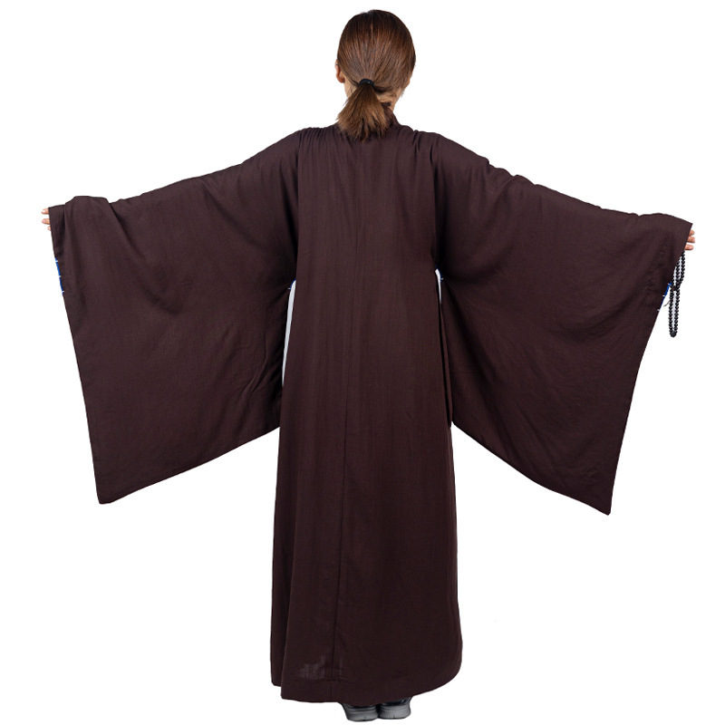 南塵綿麻海青居士服女春夏和尚服僧服僧服僧服禅修海清大衣|undefined