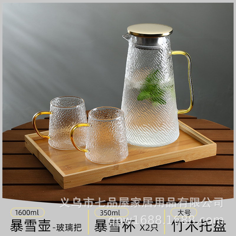 tetera de agua fría, vidrio resistente a altas temperaturas, tetera de té fría de jugo de fruta de gran capacidad, botella de agua hervida, tetera de té doméstica resistente al calor a prueba de explosiones image 14