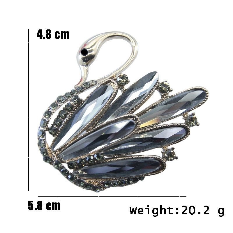 Elegant Swan Alloy Unisex Corsage display picture 2