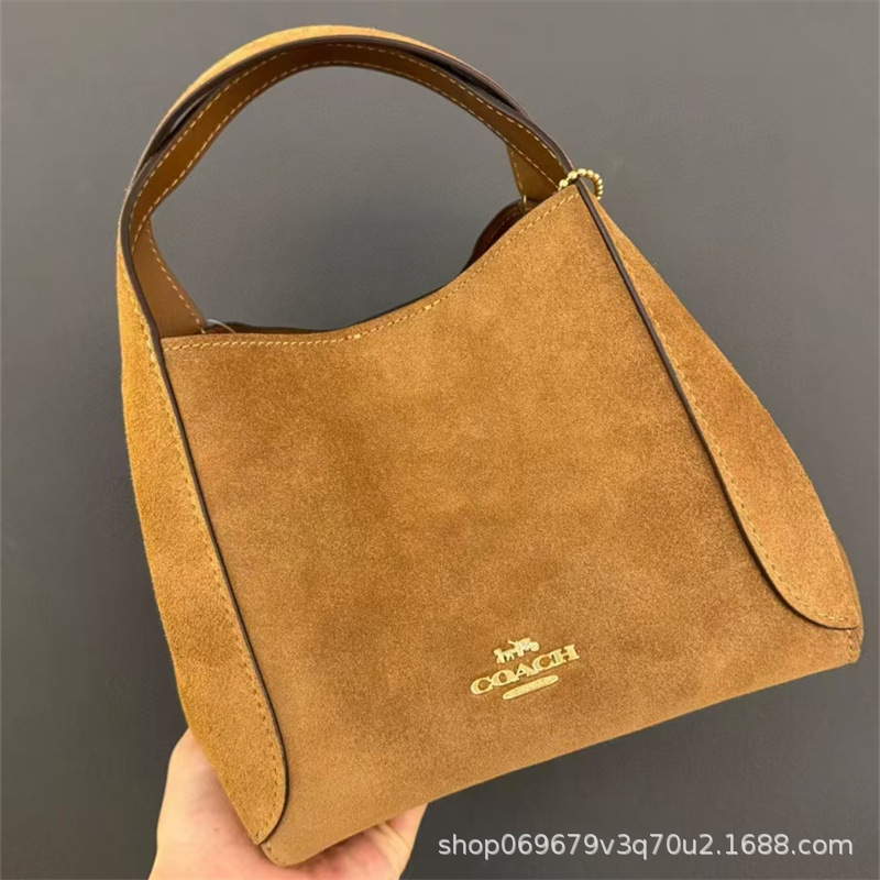 Coach Lana Shoulder Bag 23 Brown Suede