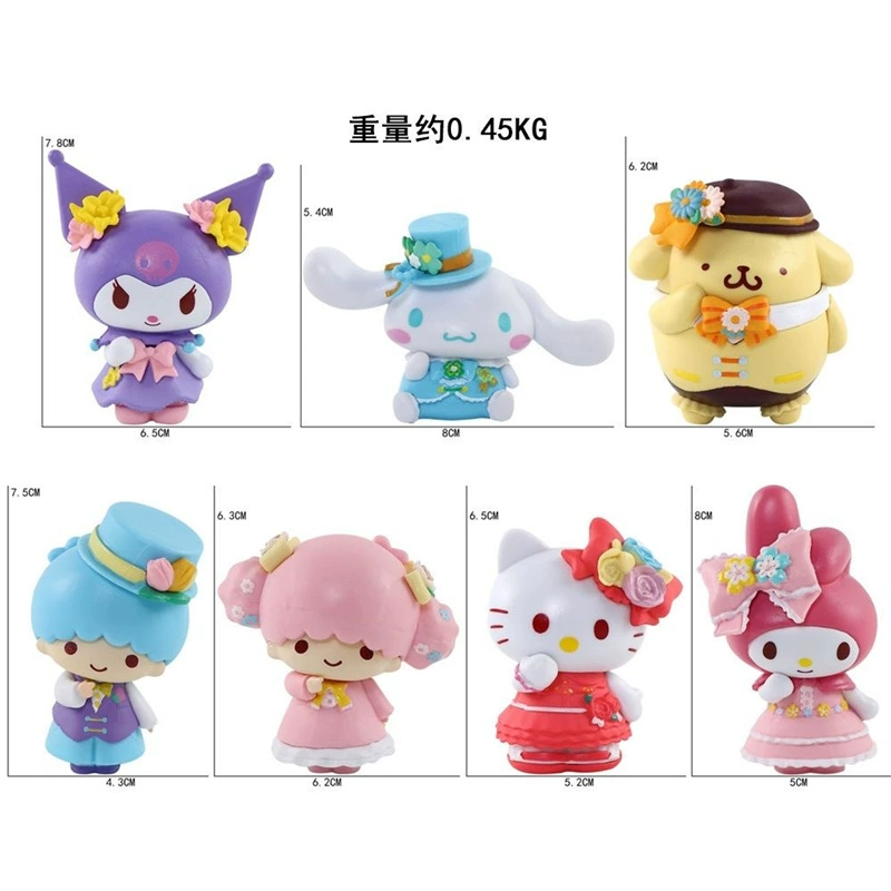 Фигурки Sanrio, серия Nuannuan с завязкой на ушах, слепая коробка, Kulomi Pacha собака, Yugui собака, интерьерная декоративная фигурка в стиле интернет‑персонажа