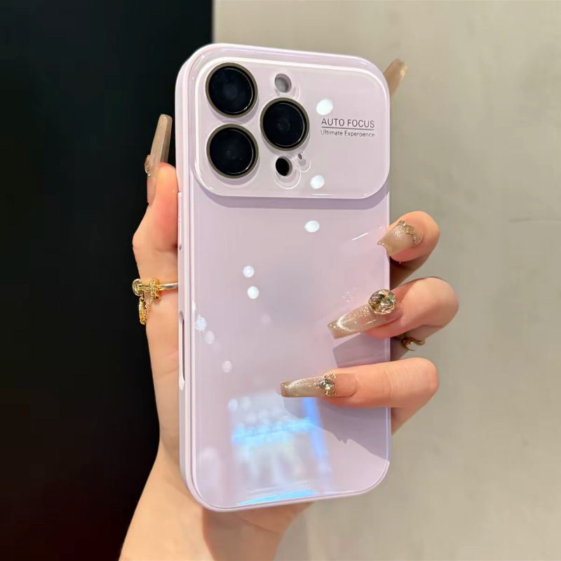 自带镜头膜适用苹果16promax大视窗手机壳iphone15玻璃新款14男女|undefined