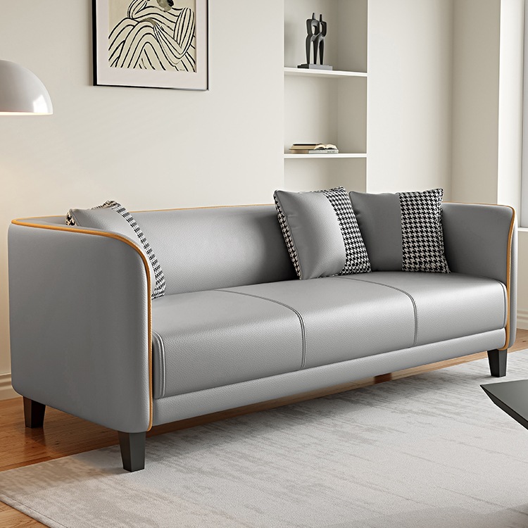 Simple Fabric Sofa Living Room Small Apartment Rental Apartment Bedroom Clothing Store Rest Area Double or Three Person Small Sofa