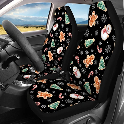 Universal seat cover – snowman prints, custom-made according to your design