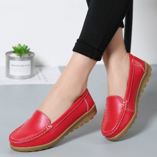 Women's Spring New Comfortable Soft Sole Breathable Anti-Slip Versatile Tired-Free Fashion Slope Heel Work Shoes