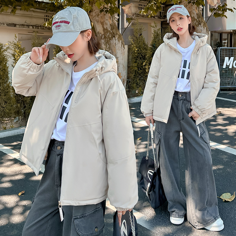 Anti-temporada ropa de plumón de mujer corta 2025 nuevo estilo coreano pequeño color sólido ropa de moda de pan dulce abrigo cálido