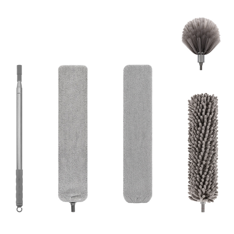 2.4 m 극 + 틈새 브러시 + 원형 셔닐 먼지 제거제 + 거미줄 브러시 헤드 + 분리 틈새 브러시 천 헤드 + OPP 백