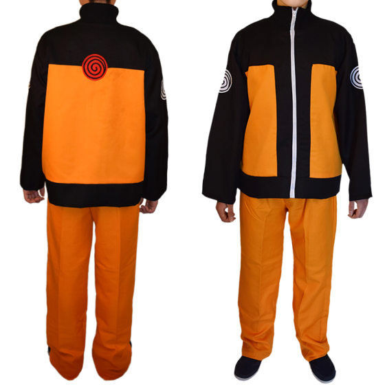 Secondary Anime Ninja Cosplay Naruto Clothes cos Adult Performance Costume Swirl Naruto Suit