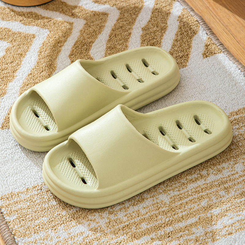 New Style Bathing Slippers for Women with Hollow Soles and Leaking Bathroom Thick-Soled Couples Summer Home Indoor Soft-Soled Sandals
