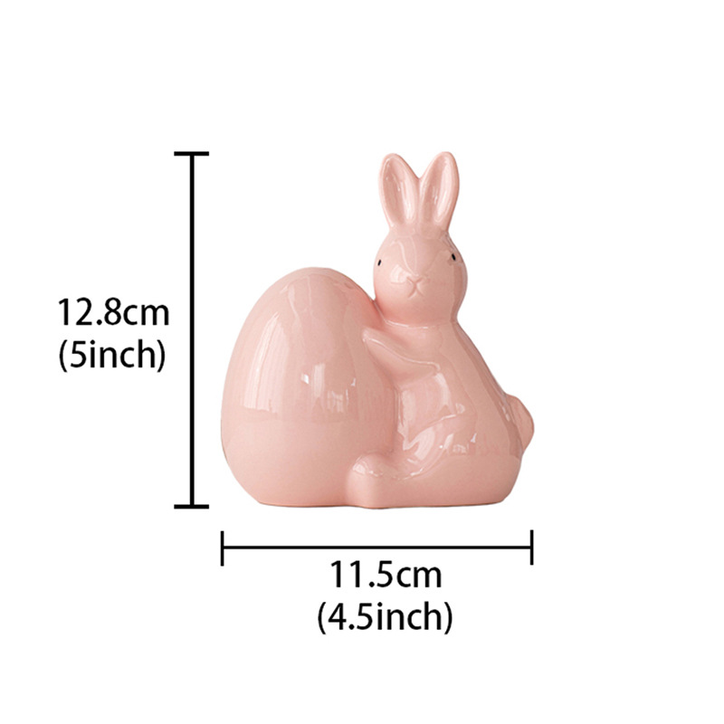 세라믹 계란 포옹 토끼 핑크
