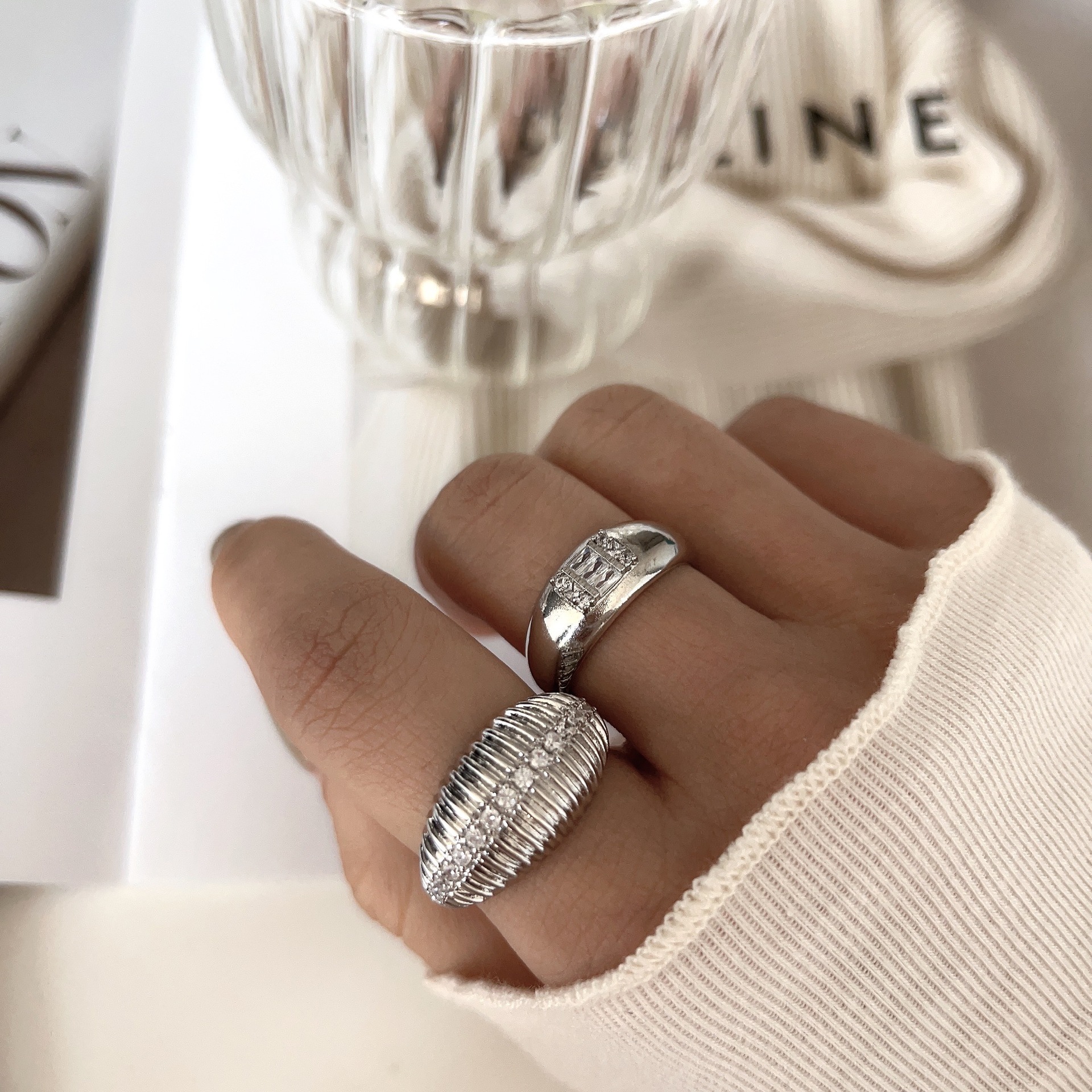 Copper Plating Solid Color Rings display picture 8