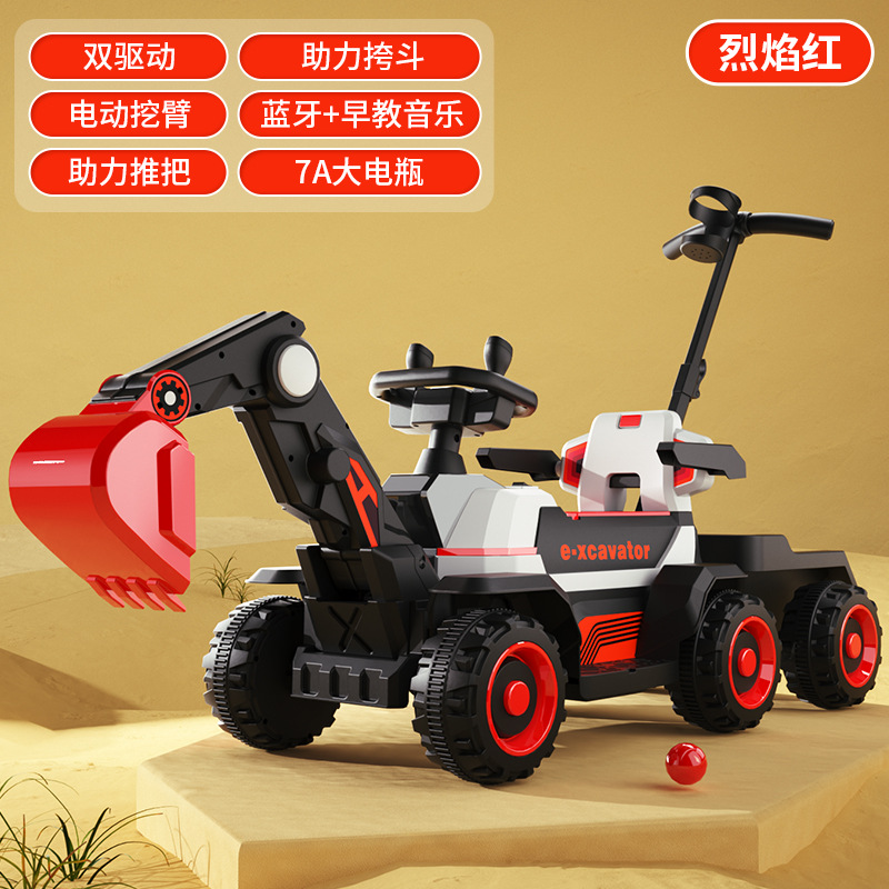 Excavadora eléctrica para niños niño portátil control remoto vehículo todoterreno excavadora ingeniería vehículo gancho máquina carro image 15