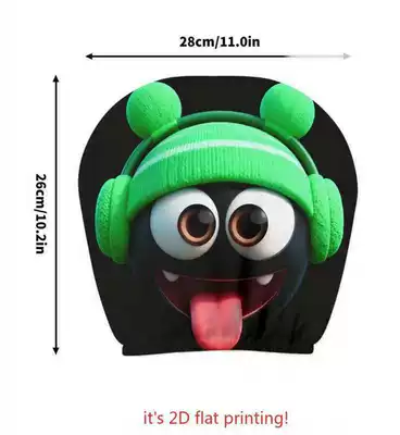 Universal seat cover: Hat-Wearing Expressions, Elastic, Stain-Resistant, Durable - 027-double-sided-printing-1pc-26cm28cm