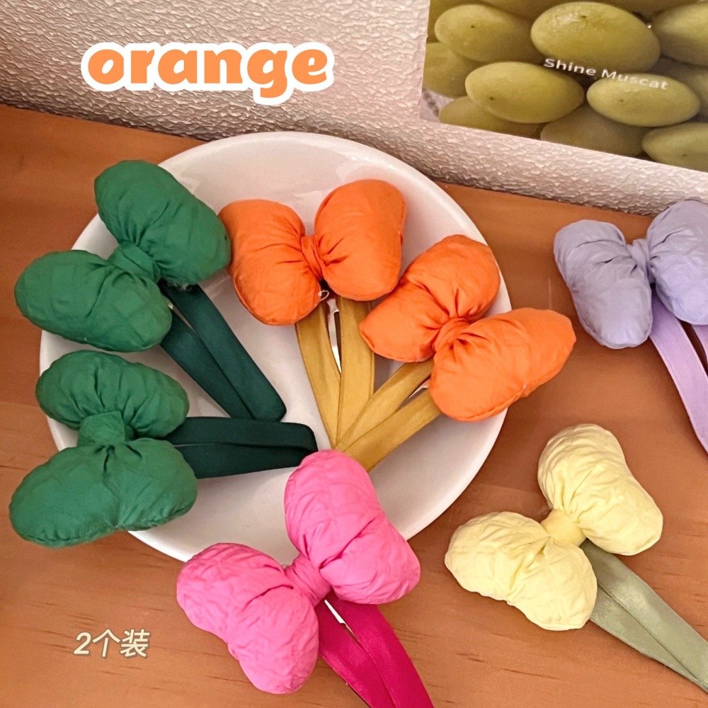 Nuevo macaron arco gordo dulce lindo BB clip para el cabello para las niñas clip de borde de frangeo universal clip