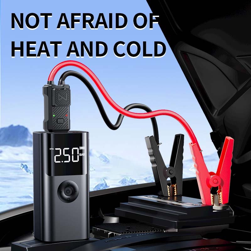 【Qs003】Foreign Trade Car Emergency Jump Starter, Car-Mounted Air Compressor and Battery Charger, Multifunctional Power Bank