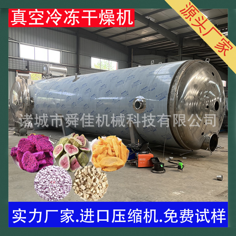 诸城舜佳干燥设备 大型糖霜草莓低温冻干机 食用菌蘑菇真空冻干机