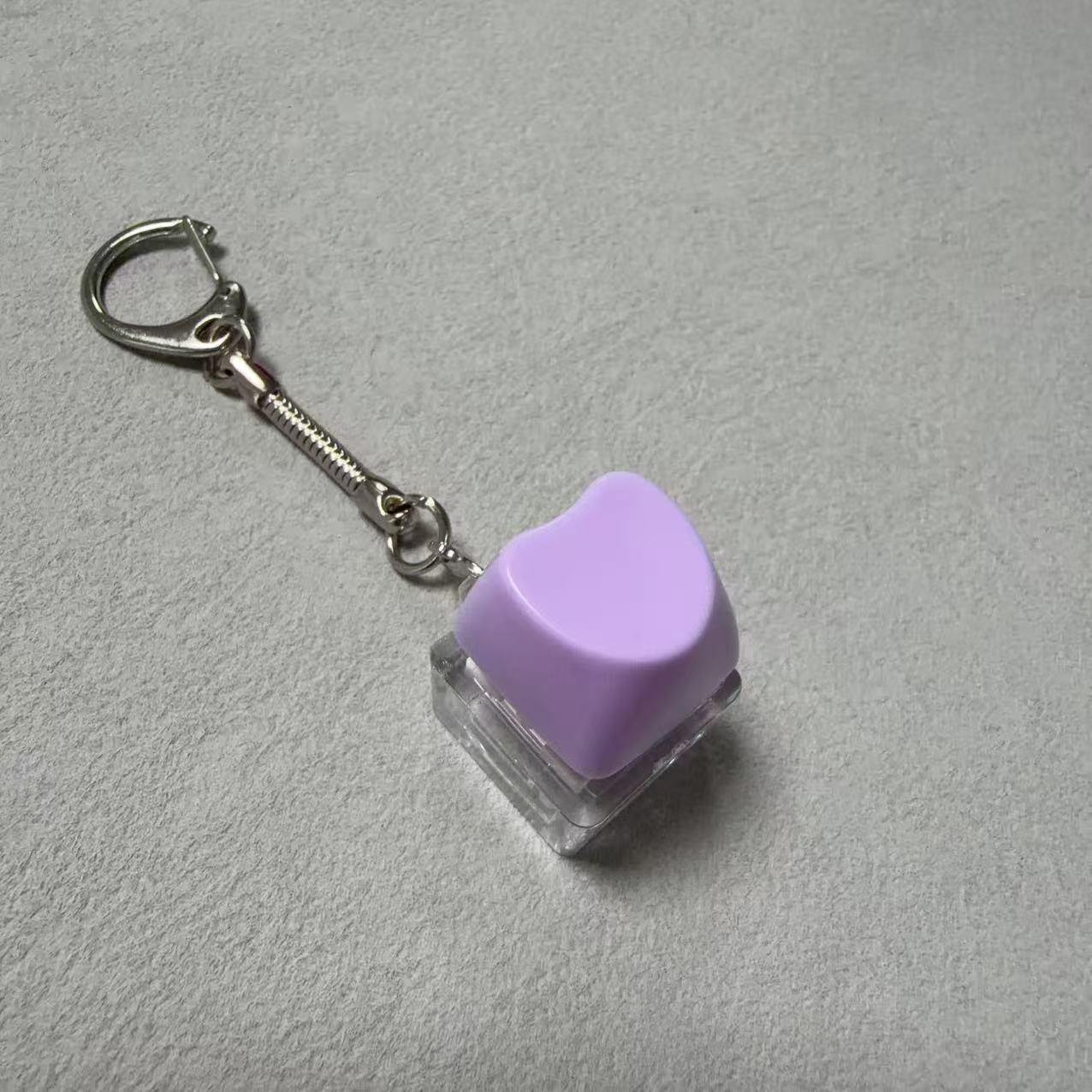 Single button transparent shell-no. 29 purple (love)-snake bone
