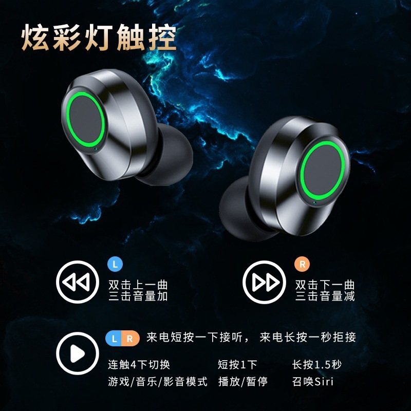 Audífonos TWS Bluetooth 5.3 YD03 Transfronterizos, Serie de Modelo Privado YD06 YD07, con Pantalla Digital y Luz Intermitente