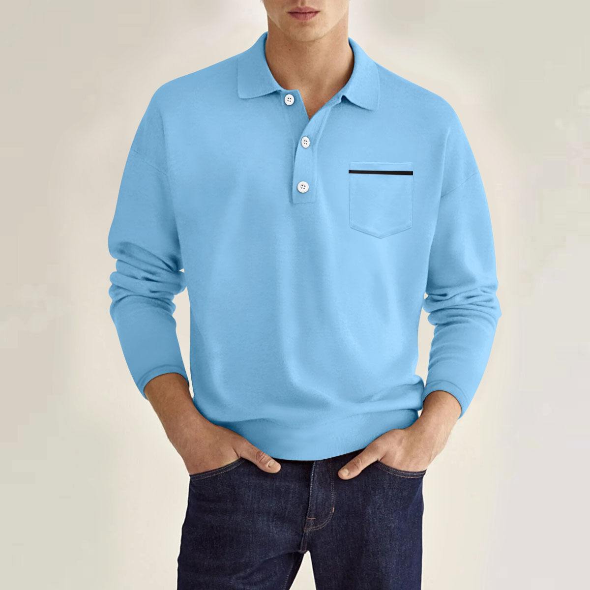 Men's Solid Color Polo Shirt Men's Clothing display picture 9