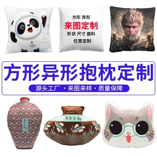 IP抱枕定制礼品来图定做logo沙发抱枕套靠垫靠枕跨境亚马逊抱枕套