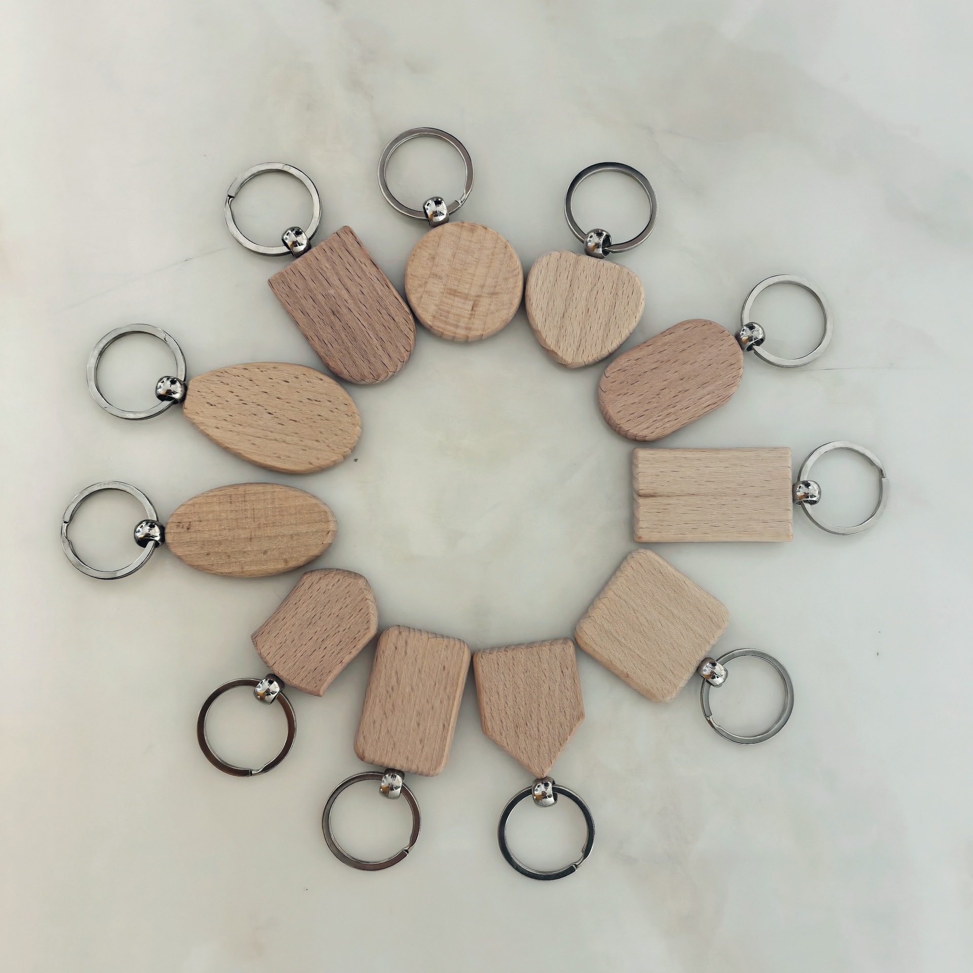 DIY木质钥匙扣 榉木钥匙扣 木头钥匙扣创意木质装饰实木手工挂件