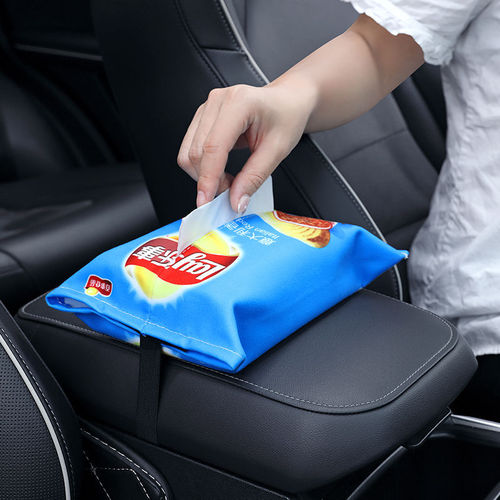 Hit Product Creative Ins Potato Chip Tissue Box Car Suspension Tissue Bag Napkin Kitchen Living Room Car Paper Box