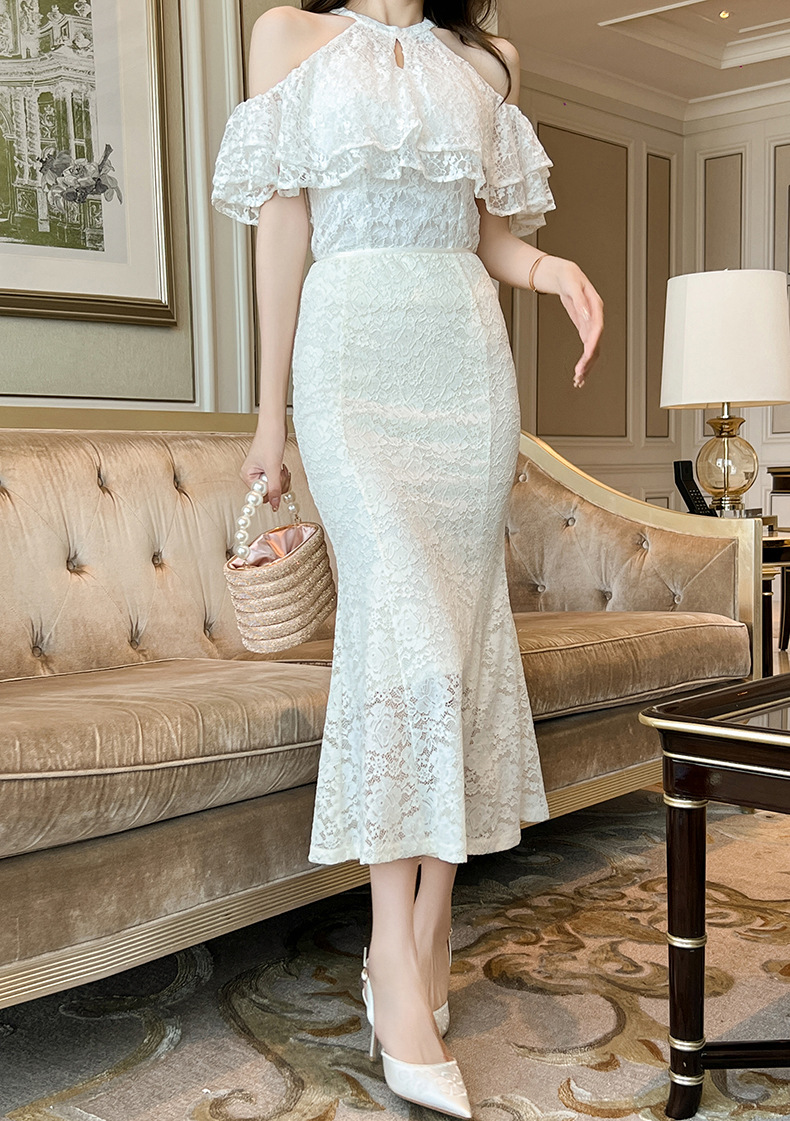 C9957 720K CHÂN VÁY ĐẦM NỮ CHOTDNG DÁNG ÔM BODY GỢI CẢM SEXY MÙA HÈ KIỂU ĐUÔI CÁ THỜI TRANG NỮ REN G02 SẢN PHẨM MỚI