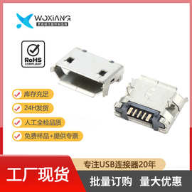 东莞现货MICRO 5P 两脚5.9加宽Pin针端子大电流micro母座卷边耐温