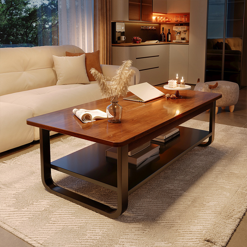 Carefully Selected Solid Wood Coffee Table for Living Room, New Model with a High-End Feel, Modern and Simple Small Table for Small Apartments