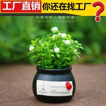 汽车仿真植物吉祥果盆栽摆件 创意车载内饰用品 香水摆件现货厂家
