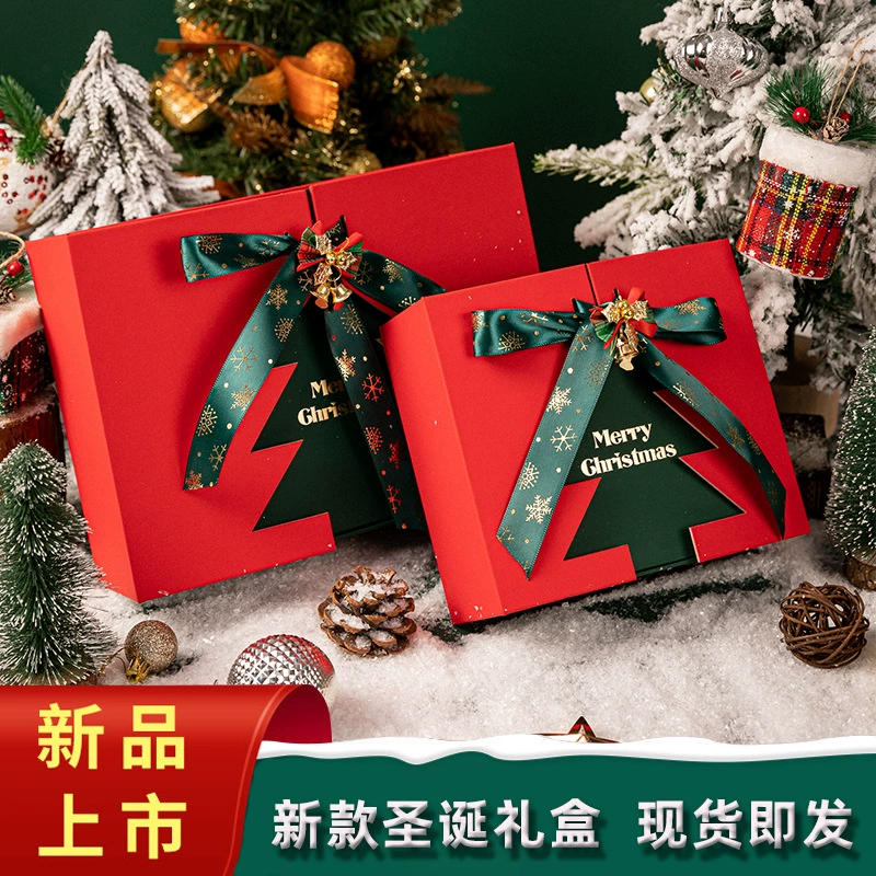 Креативная рождественская подарочная коробка с двойной дверью в канун Рождества