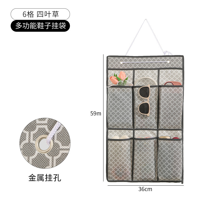 Bolsa colgante de almacenamiento detrás de la puerta, zapatos de pared de dormitorio, bolsa de almacenamiento de subembalaje de artículos diversos, bolsa colgante de almacenamiento de acabado multifuncional