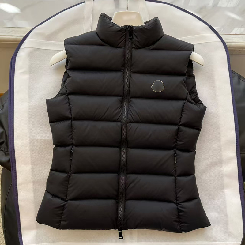 MengM brand autumn and winter thickened classic women's down jacket, warm sleeveless stand-up collar vest coat, waist-cinching, matte 8-grid design MengM brand autumn and winter thickened classic women's down jacket, warm sleeveless stand-up collar vest coat, waist-cinching, matte 8-grid design