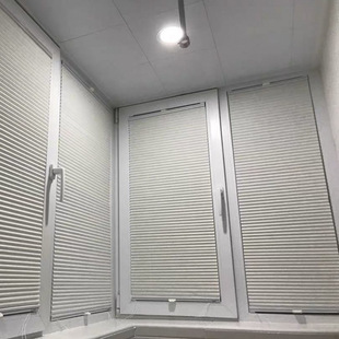 No-Drill Kitchen and Bathroom Adjustable Blinds Honeycomb Curtains Blackout Thermal Insulation Accordion Curtains