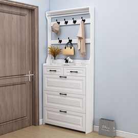 实木超薄翻斗鞋柜家用门口简约玄关柜现代大容量空间门厅收纳鞋架