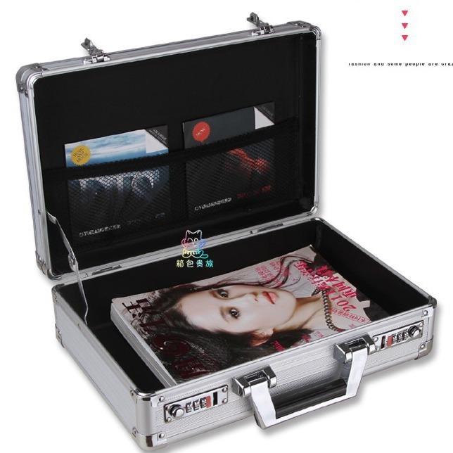 手提密码箱铝合金小号公文箱证件文件收纳箱仪器箱样品展示箱现货