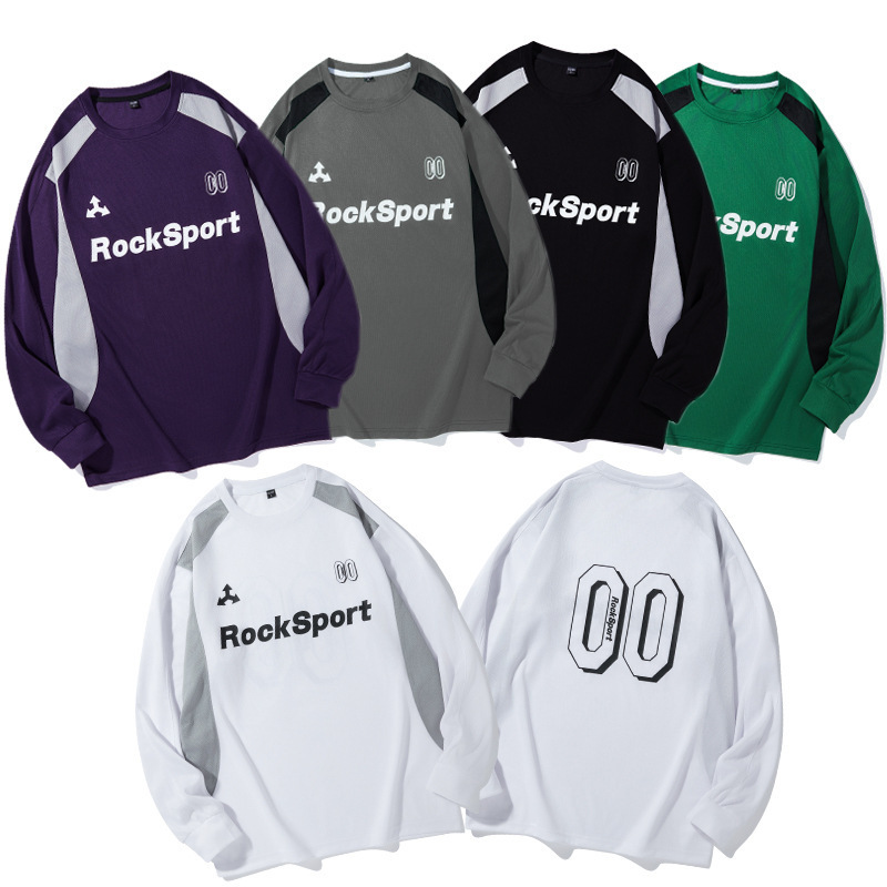 2025 Long-Sleeved T-Shirt for Men and Women, Wide Version, Large Size Shooting Uniform, Basketball Uniform, Round Neck Sweatshirt, Men's Bottoming Shirt, Top Clothes