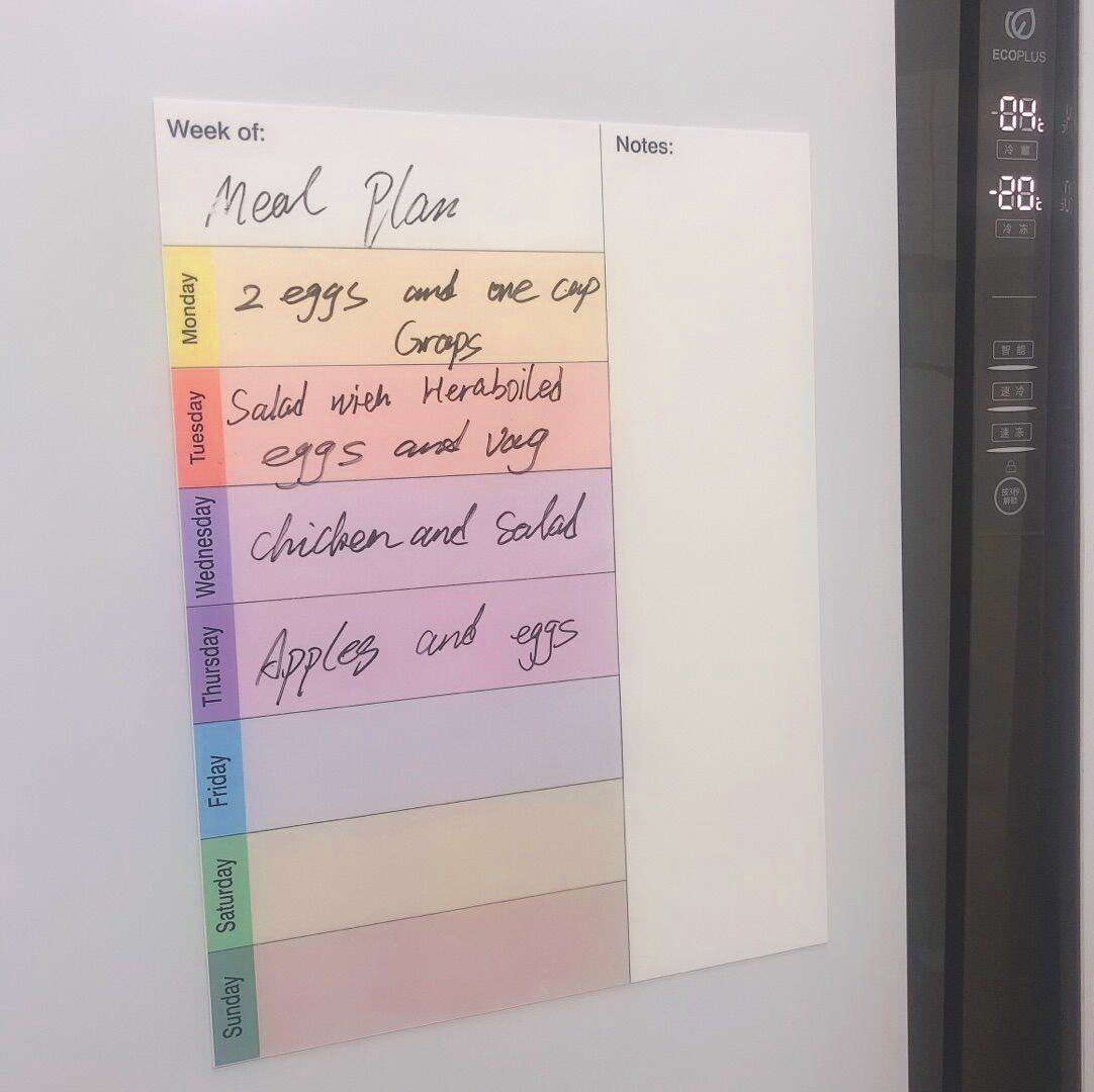 可擦写周计划软白板贴纳米吸附无痕反复粘贴可水洗weekly planner