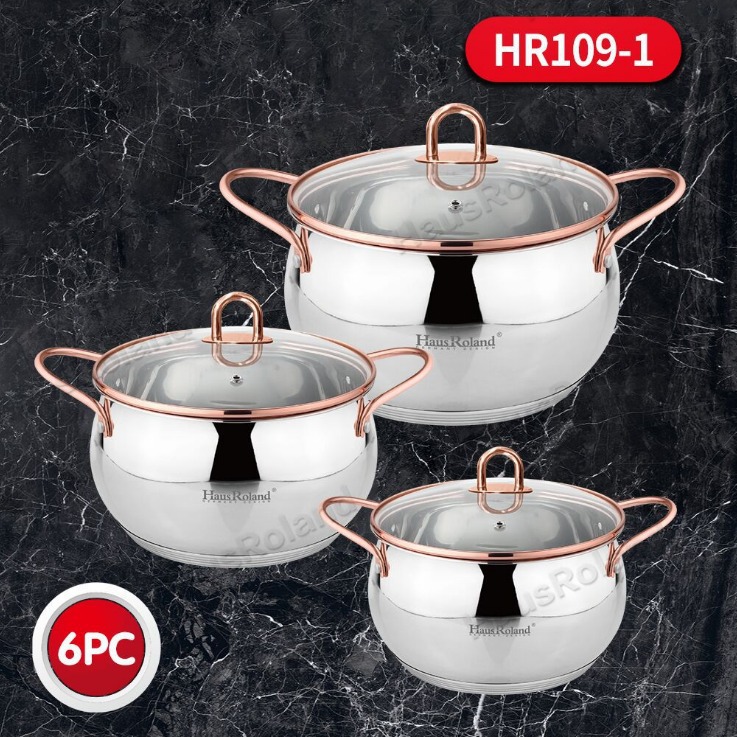 Fábrica de productos de hardware de acero inoxidable de tres piezas de maceta de manzana 18 / 20 / 24