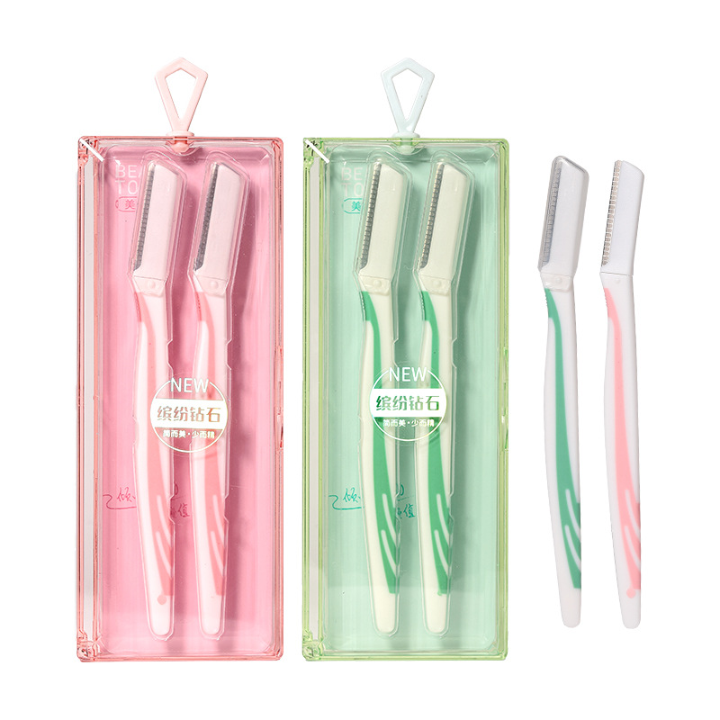 LMLTOP Paquete de 3 recortadores de cejas plegables, herramientas de belleza, cuchillas para cejas, juego de rasuradores de cejas para mujer A0369