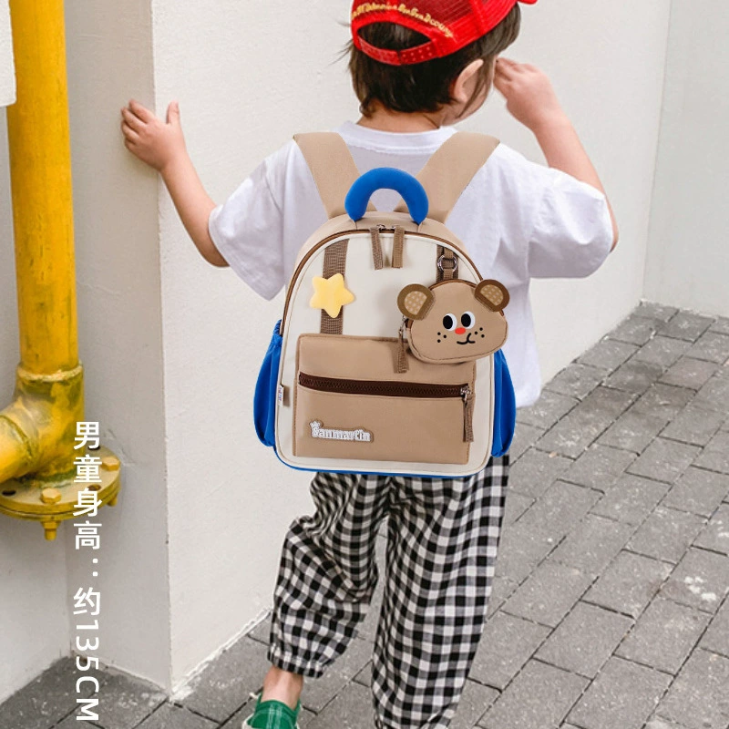 Fashionable cartoon children's school bag for early age, universal backpack lightweight
