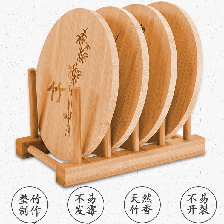 Estera de aislamiento de bambú natural estera del Tazón estera de la olla de arena estera de mesa estera de la taza de la cocina china entrega de una sola pieza