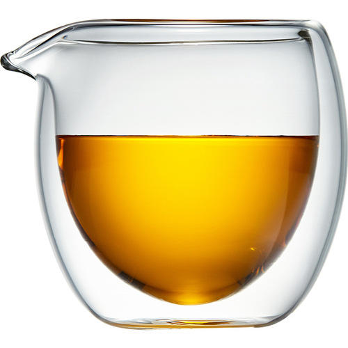 Double-layer glass tea sea glass tea set tea dispenser 200ML glass fair cup tea set accessories