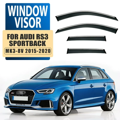 Rain shield – window visor - standard-packaging-audi-rs-015kg-van-mk3-8v-2015-2020-with-bright-trim-rain-shield