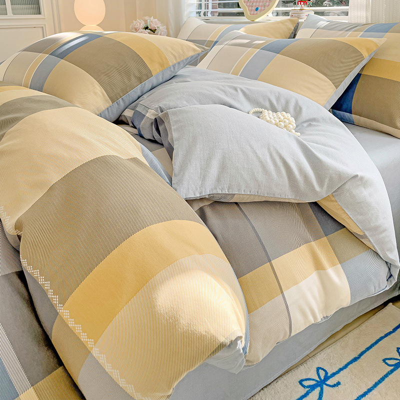 Cama de algodón de cuatro piezas set2025 nuevo algodón colchón sábanas de dormitorio caseras set de tres piezas