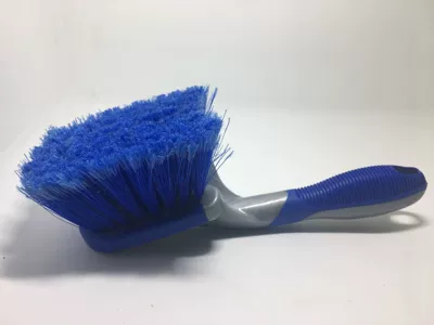 Car Wheel hub brush long Car cleaning tools - short-handle-blue-tire-brush